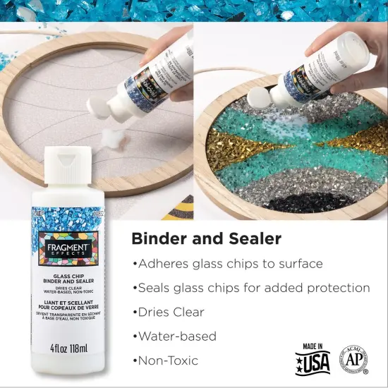 Plaid Fragment Effects Glass Chip Binder and Sealer-4oz {5}