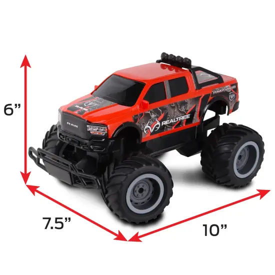 RealTree: RTR RC - RAM 2500 Power Wagon - Red - 2.4 Ghz High Performance for Donuts & Wheelies, Turbo Boost, Ready-To-Run Radio Controlled Vehicle {5}