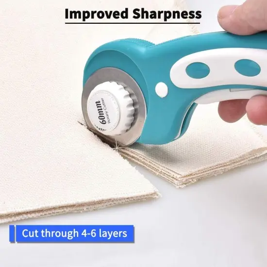 60MM Rotary Cutter Blades, 10PCS Premium Spare Replacement Cutting Blades with Sharpness, Great for Heavy Duty Use, Quilting, Patchwork, Crafts and Sewing {3}