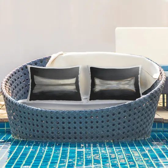 Stupell Industries Still Canoe Reflections 2 Piece Outdoor Printed Pillow Set design by Ethan Harper, 14 x 7 x 20 {2}