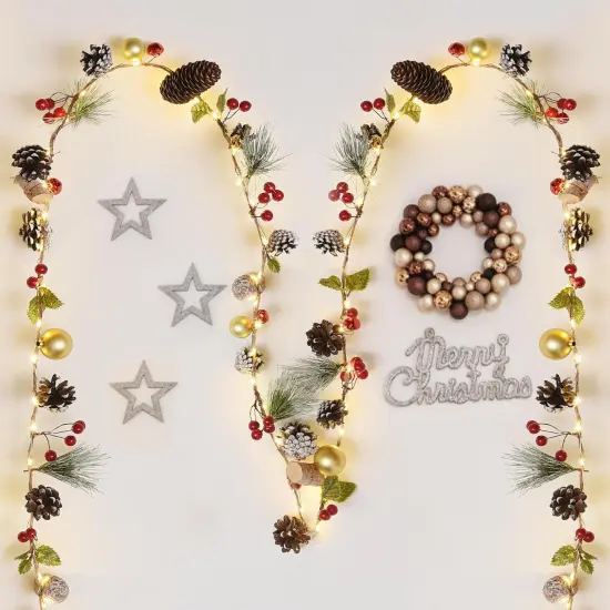 Christmas Fairy Lights Indoor 9.8FT 80 LED Garland with Remote 8 Modes Twinkle Lights {1}