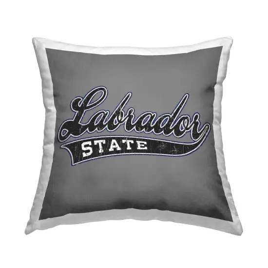 Varsity Labrador State College Decorative Printed Throw Pillow Design by Spirit Animals/Life Is High, 18 x 7 x 18 {1}