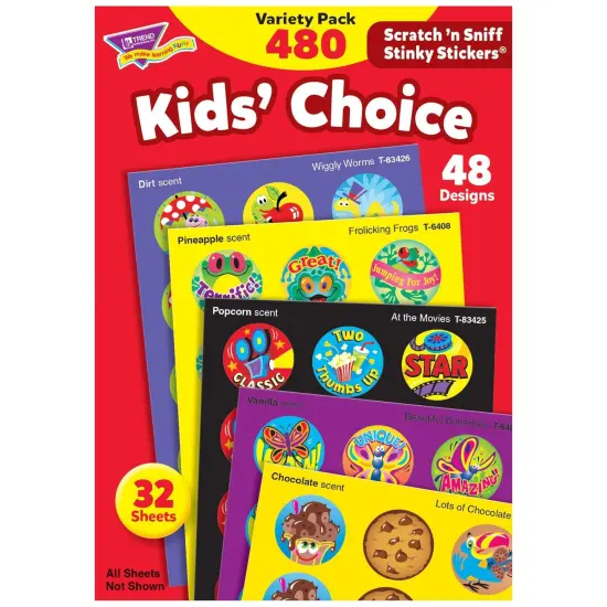 Kids' Choice Stinky Stickers&reg; Variety Pack, 480 ct {1}