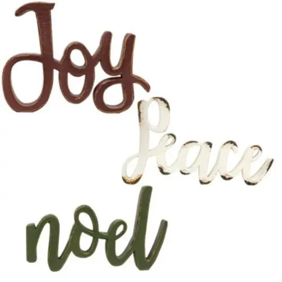 Resin Christmas Word Sitter 3 Asstd. {1}