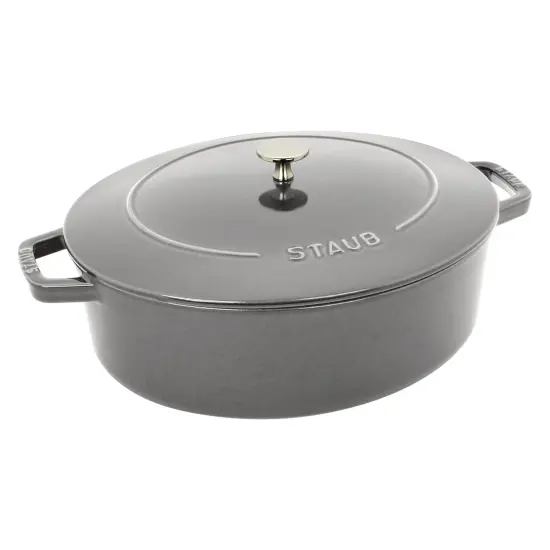 Staub Cast Iron 6.25-qt Shallow Oval Dutch Oven {1}