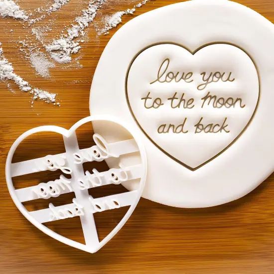 Love You to the Moon and Back Cursive Cookie Cutter 1 Piece {1}