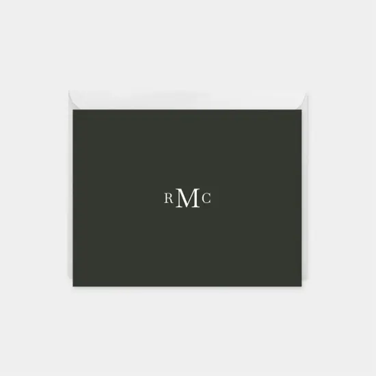 Classic Three Letter Monogram Note Cards {3}