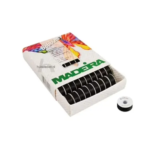 Madeira Sided Bobbin Black L Quality Bobbin {2}