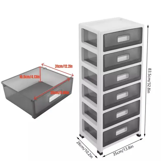 6 Tiers Detachable Storage Box/Plastic Office Sorting Cabinet/Desktop Organizer {2}