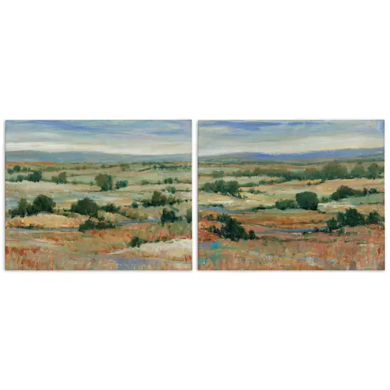 Stupell Industries Abstract Farm Field Landscape2 pc Canvas Wall Art Set Design by Tim Otoole {1}