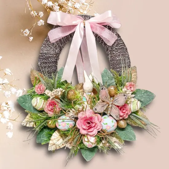Easter Joy Oval Wreath {5}