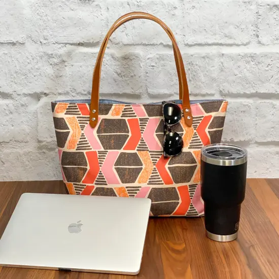 Crosscut Sewing Co.&reg; Market Tote Bag Sewing Project Kit for Beginners with Fabric, Instructions and Video Yucatan {4}