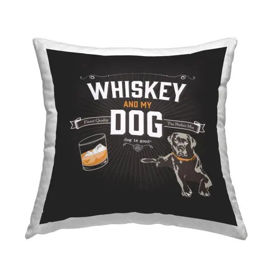 Life Is Whiskey and Dog Decorative Printed Throw Pillow Design by Dog Is Good, 18 x 7 x 18 {1}