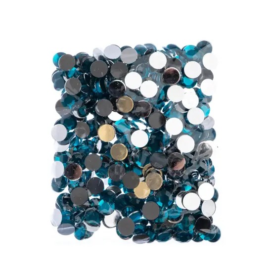 John Bead 12mm (SS50) Round Acrylic Flat Back Rhinestones, 400pcs Turquoise {4}