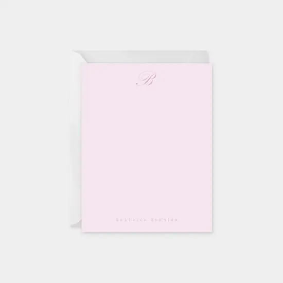 Script Monogram Note Card VI {1}