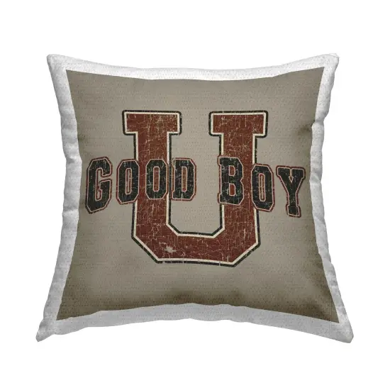 Good Boy U Vintage Outdoor Printed Pillow Design by Spirit Animals/Life Is High, 18 x 7 x 18 {1}