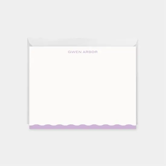 Baby Shower Wavy Edge Note Cards {1}
