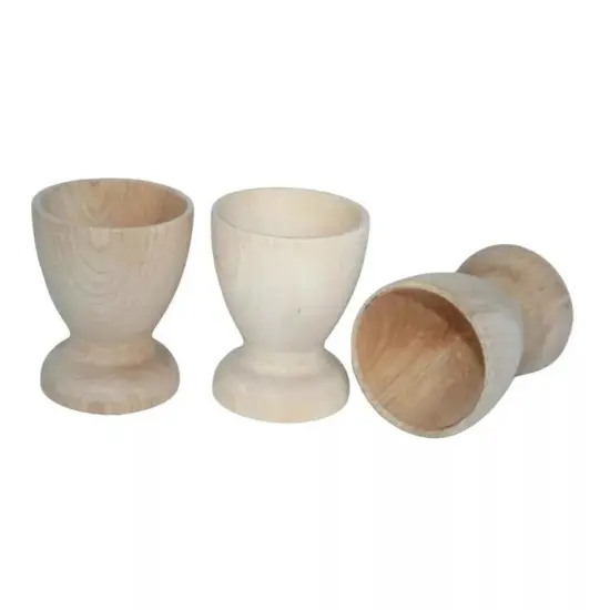 Kitcheniva 25 Pcs 2-1/8" Unfinished Wood Egg Cup Holder Easter Egg Decor Crafts {1}