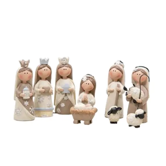 9-set Cream & White Nativity {1}