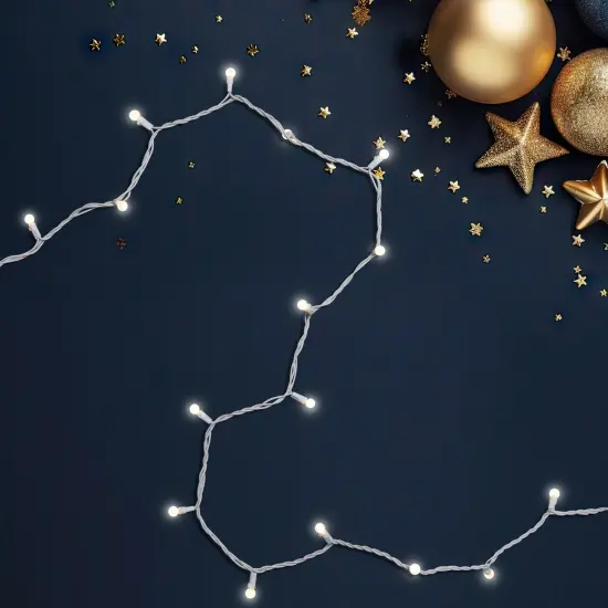 Northlight LED G12 Berry Faceted Christmas Lights - Warm White - 15.9' White Wire - 50ct {1}