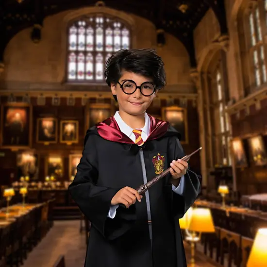 Harry Potter Glasses and Wand Costume Prop Accessory Kit {4}