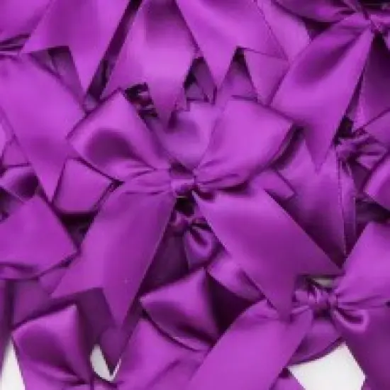 12 Ct Deep Purple Bows Satin Ribbon {4}