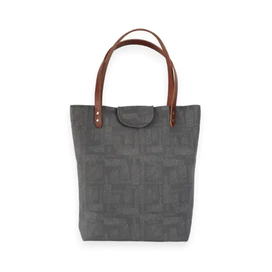 Crosscut Sewing Co.&reg; Lincoln Tote Sewing Kit - Beginner Sewing Project Kit Kantha cloth {3}