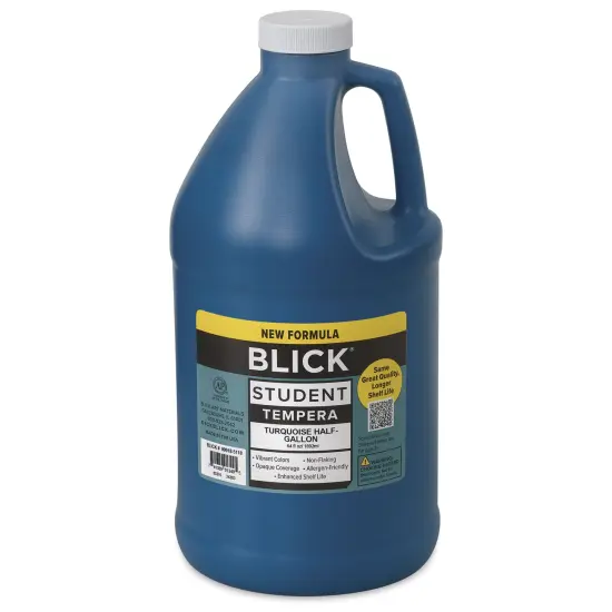 Blick Student Tempera Paint - Turquoise, 64 oz bottle {2}