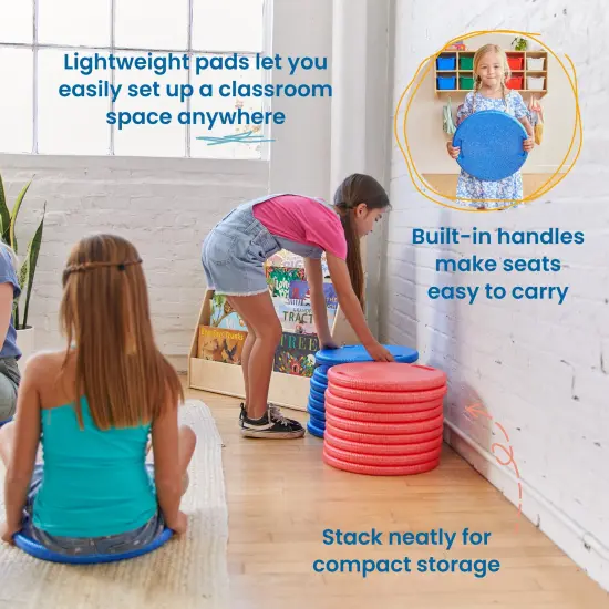 CircleSpots, Seating Pads, Blue/Red, 20-Piece {4}