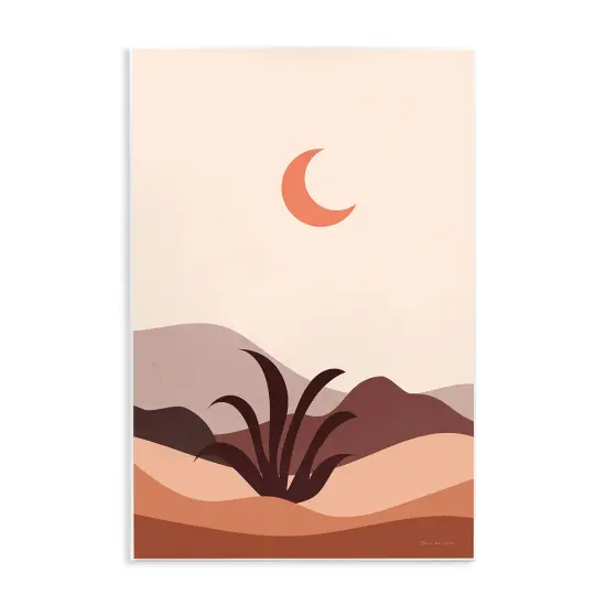 Stupell Industries Moon Over Desert Scene Wall Plaque Art Design by Omar Escalante {1}