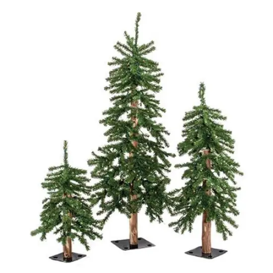 3-set Pre-lit Alpine Trees {1}