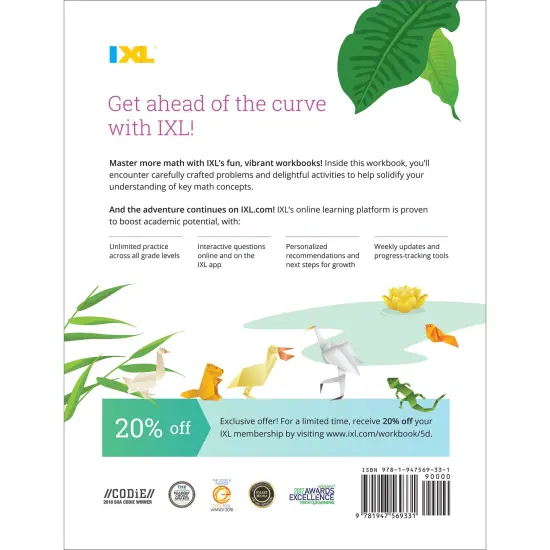 IXL Decimals 5th Grade Math Workbooks, Mathematics Book for Kids Age 10-11 Covering Comparing, Addition, Subtraction, Multiplication, and Division Problems {2}