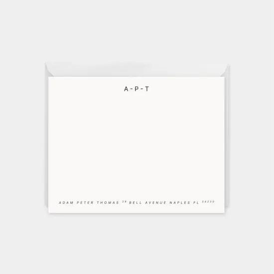 Dash Monogram Note Cards II {1}