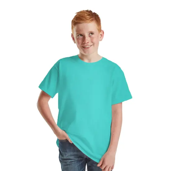 BELLA + CANVAS&reg; Youth Short Sleeve Crewneck Jersey T-Shirt Teal {1}