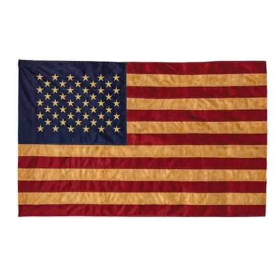 Tea-stained Nylon American Flag 60x36 {1}