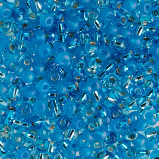 John Bead 6/0 Mixed Czech Glass Seed Beads, 100g Aqua Mix {1}