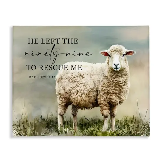 Stupell Industries Left The Ninety Nine Proverb Canvas Wall Art Design by Molly Mattin {1}