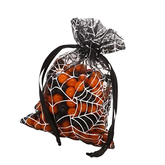 Spider Web Fabric Bags Elegant 4&rdquo; x 6&rdquo; Party Favor Pouches {4}