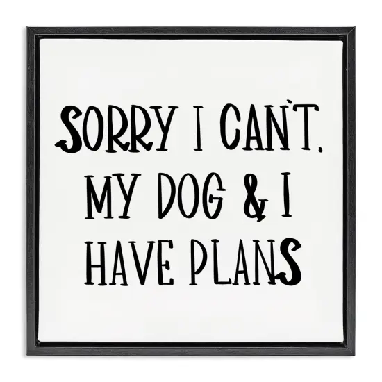 Stupell Industries Plans With Dog Framed Floater Canvas Wall Art Design by Sd Graphics Studio {1}