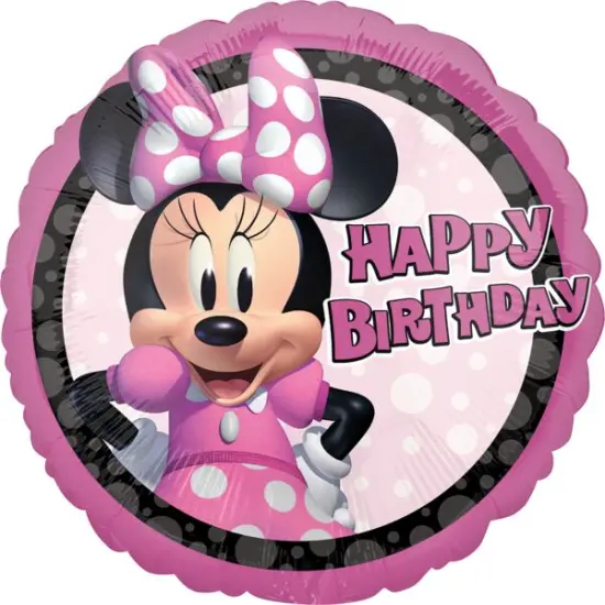17" Minnie Forever Bday Balloon {1}