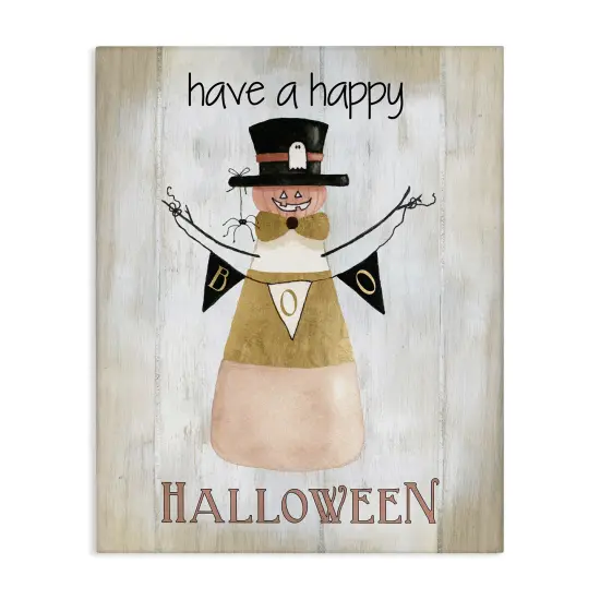 Stupell Industries Halloween Candy Corn Canvas Wall Art Design by Livi + Finn {1}