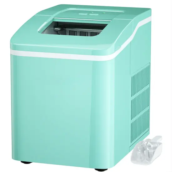 Compact and Portable Countertop Ice Maker Machine with Scoop Green {2}