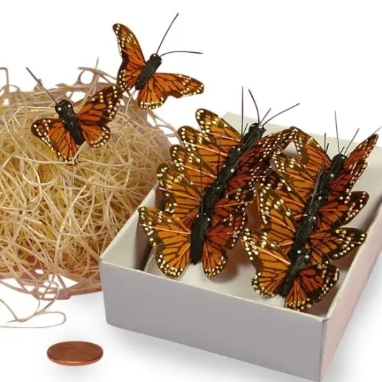 Realistic Monarch Butterfly Ties - 1.5" &times; 1" {4}