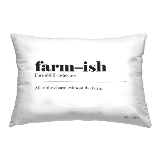 Farm-ish Charming Definition Design by Susan Ball Throw Pillow {1}