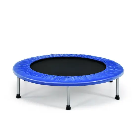 38 Inch Mini Folding Trampoline Portable Leisure Fitness Backboard Blue {8}