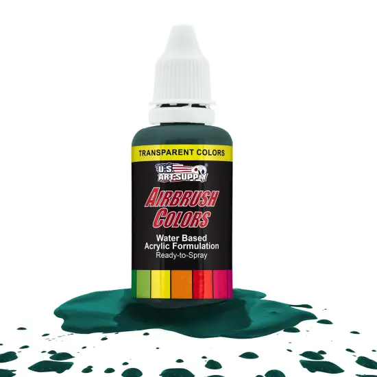 Phthalo Green, Transparent Acrylic Airbrush Paint, 1 oz. {1}