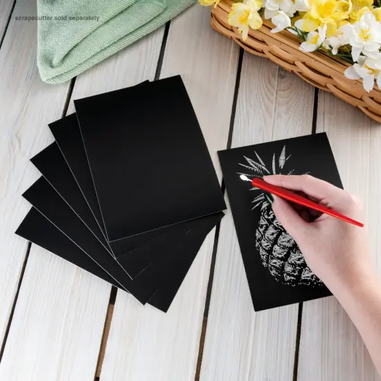 WHT-57 | Engraving Art&trade; 6pc 5" x 7" White Foil Blank Boards {2}