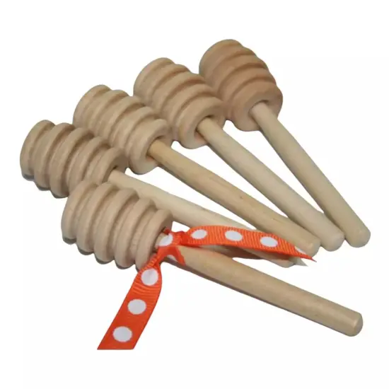 Kitcheniva 4" Wood Honey Dippers Miniature Honey Dipper Party Favor Crafts {4}