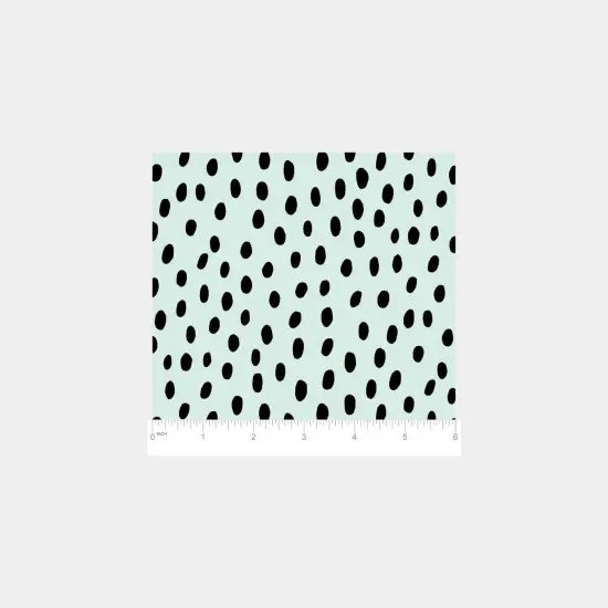Mint and Black Handdrawn Polka Dots Gift {4}