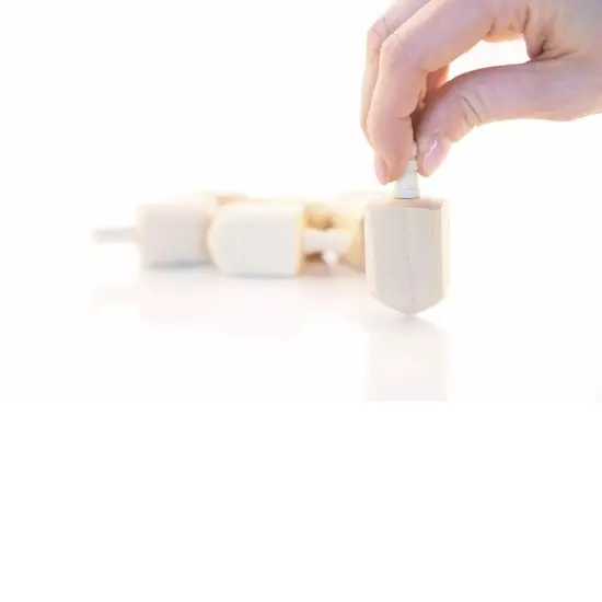 Kitcheniva Wooden Dreidel Wood Spin Top Toy Party Favor Crafts DIY {5}